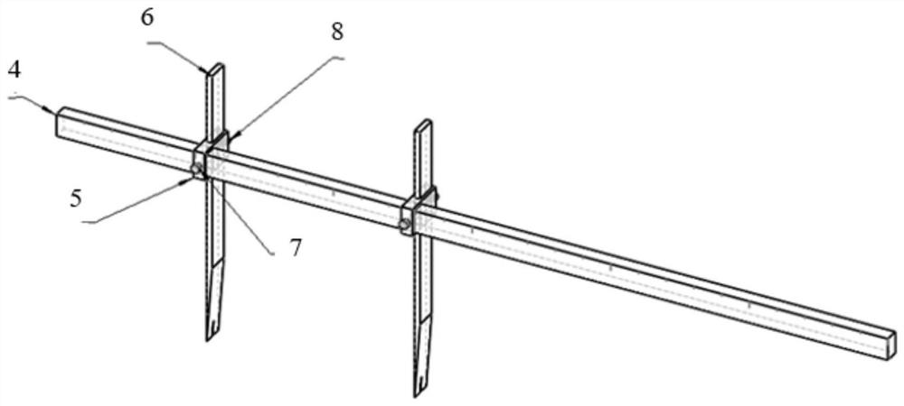 Method for simulating crack in oil reservoir and device and method for burying monitoring elements of crack in oil reservoir