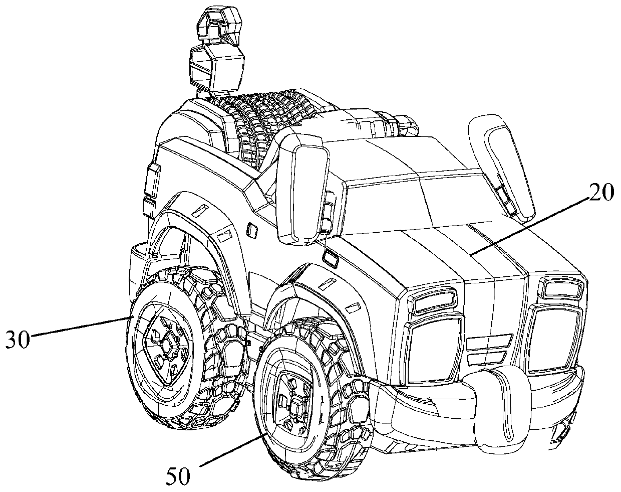 Toy driving system and toy car