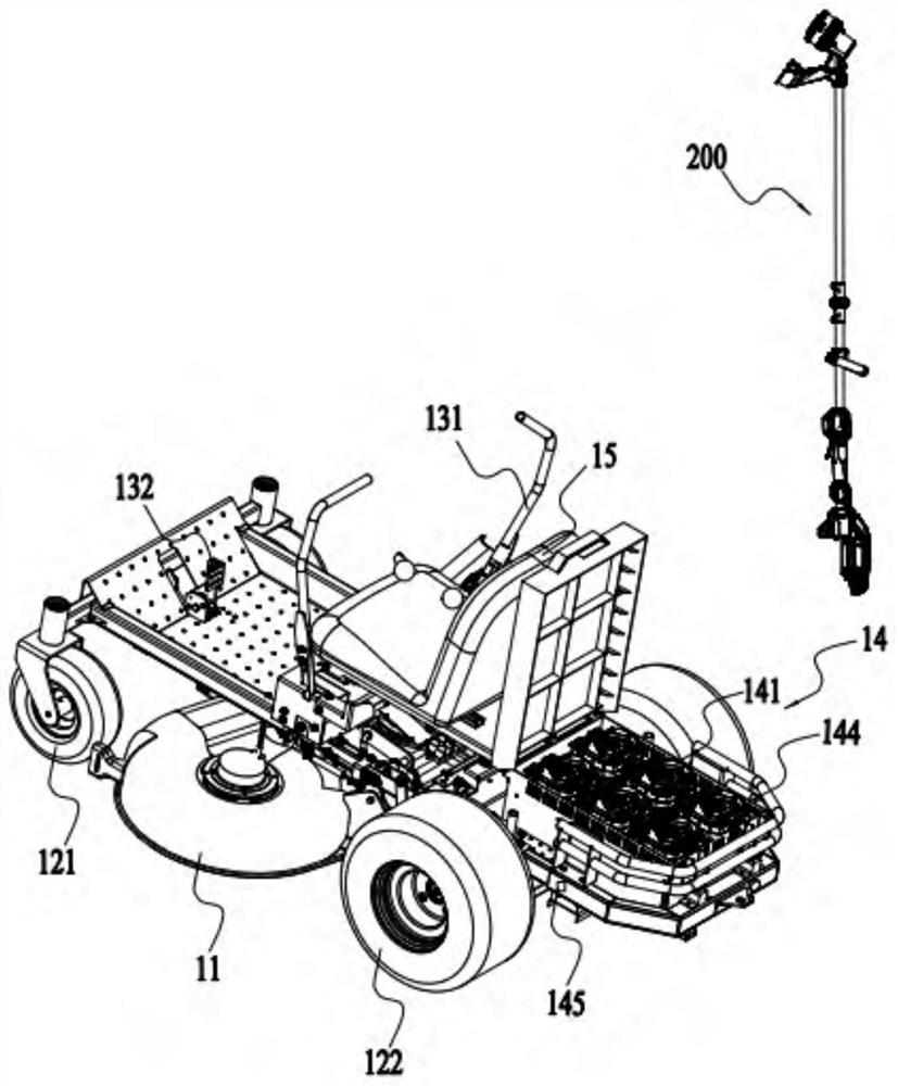 Riding type mower and charging method thereof