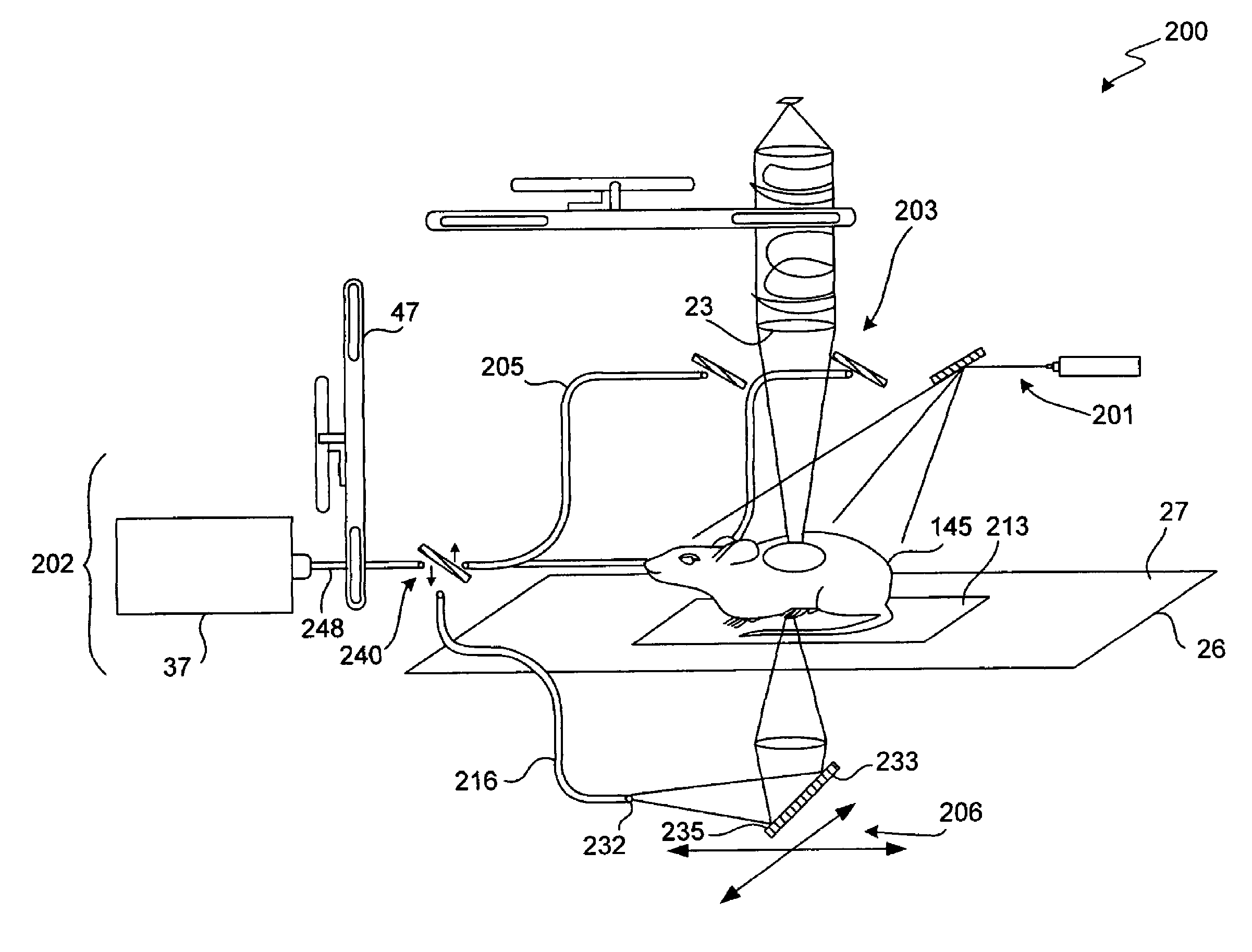 Illumination system for an imaging apparatus with low profile output device