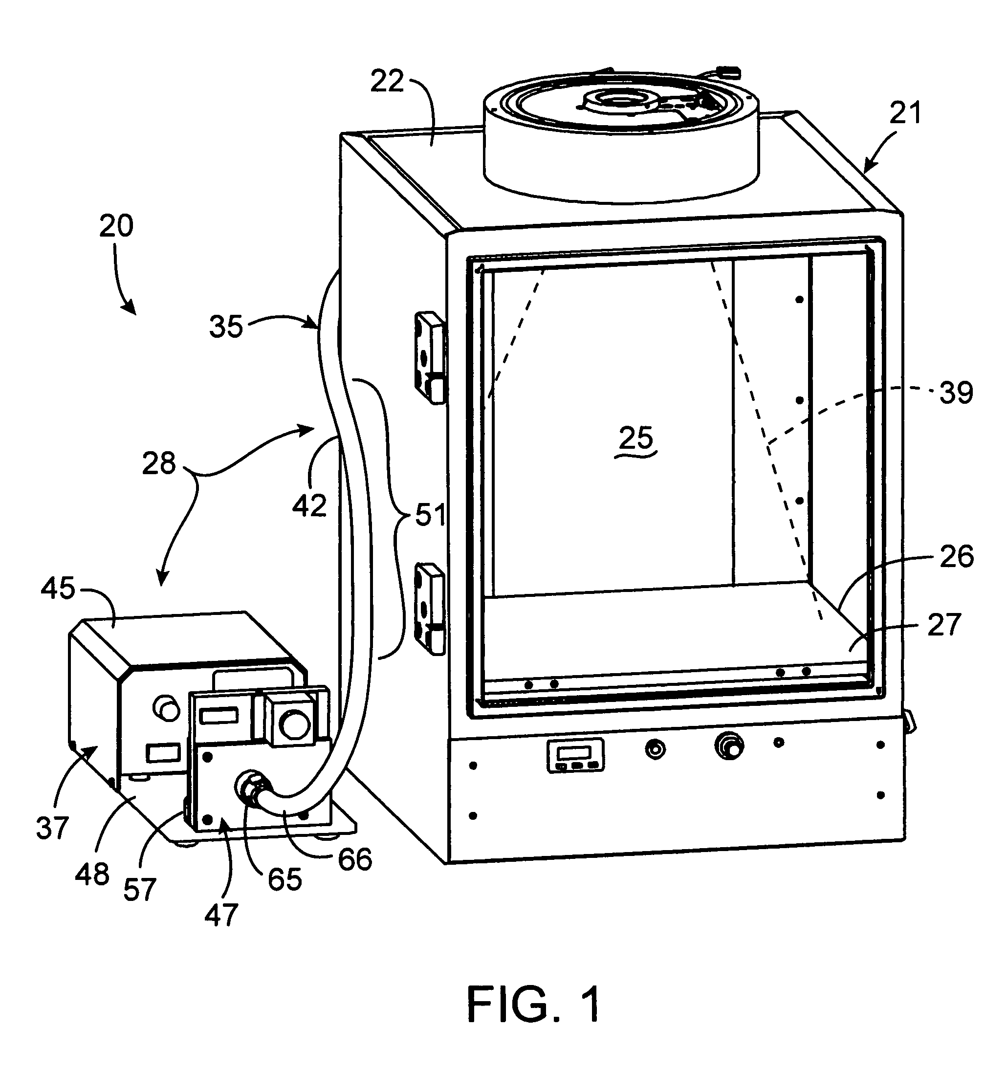 Illumination system for an imaging apparatus with low profile output device