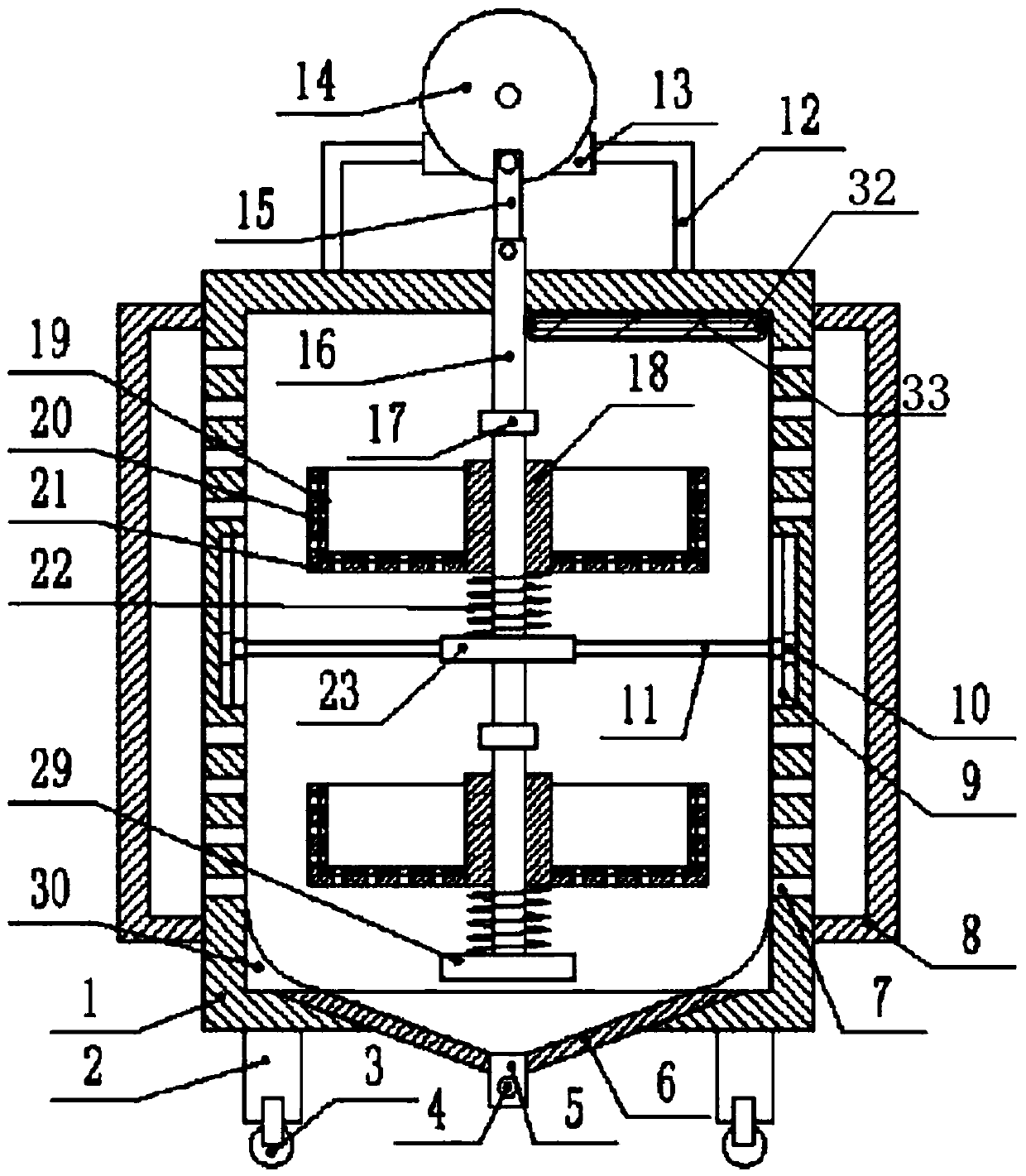 Drying treatment mechanism for hardware