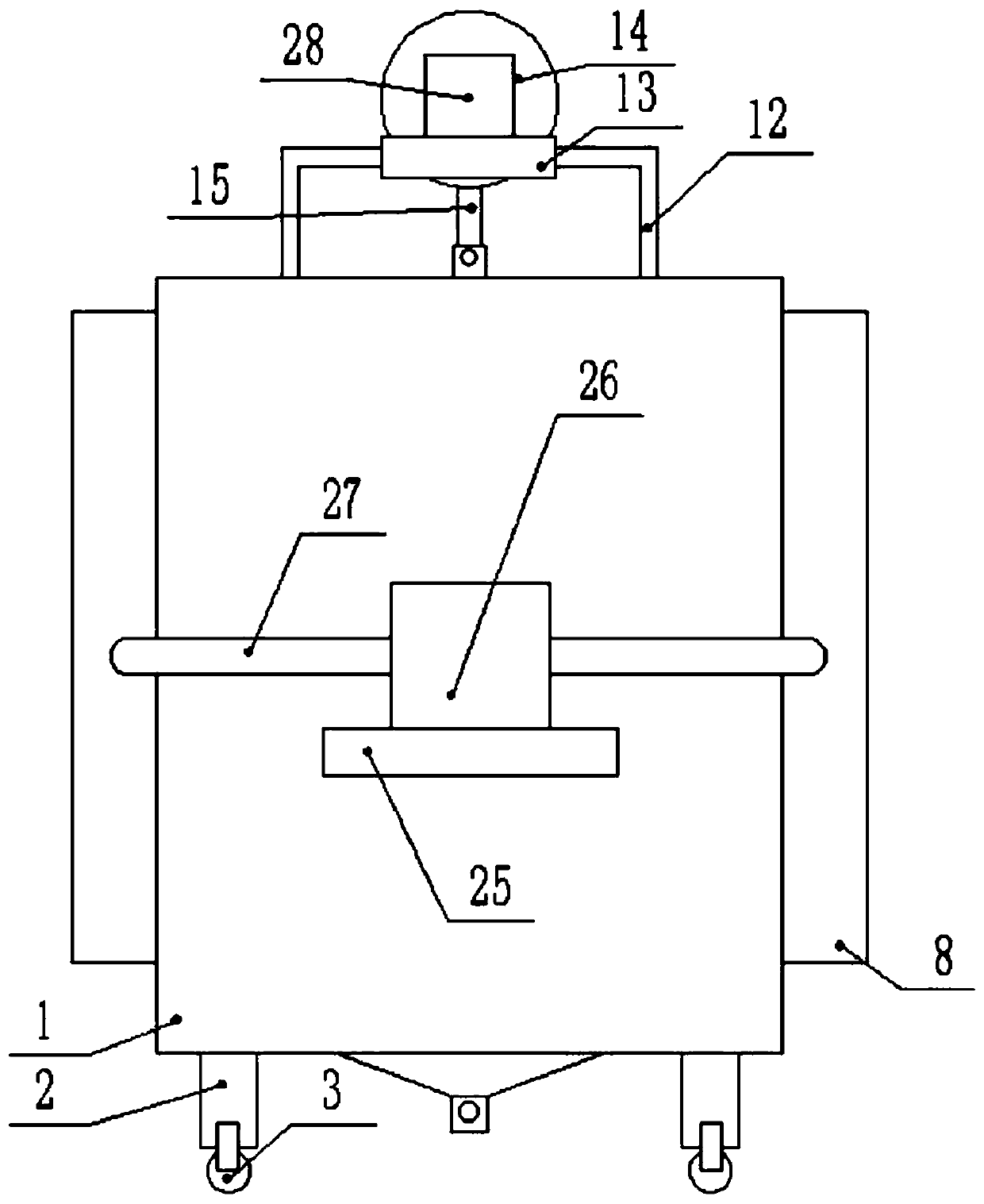 Drying treatment mechanism for hardware