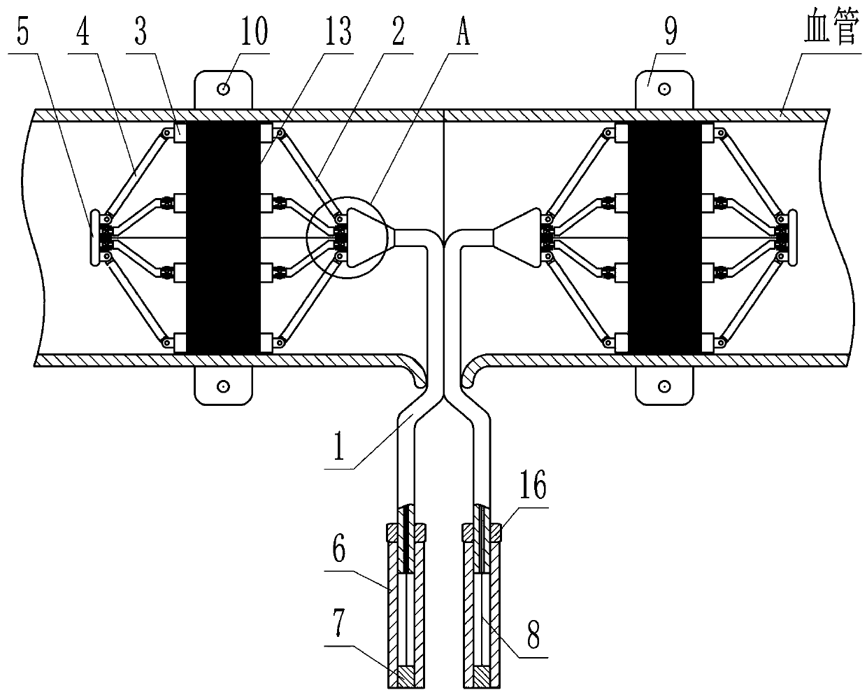 Blood vessel end-to-end anastomosis apparatus