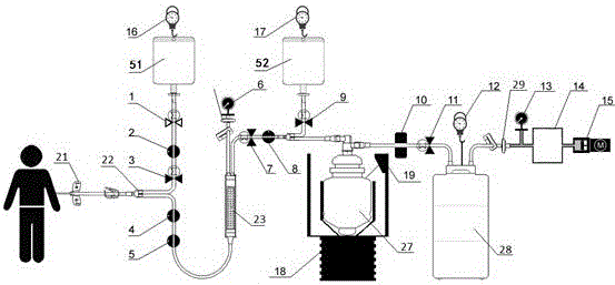 Pneumatic type blood collecting system and use method thereof