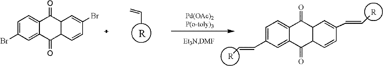 2, 6-di(aryl)-anthraquinone and preparation method thereof