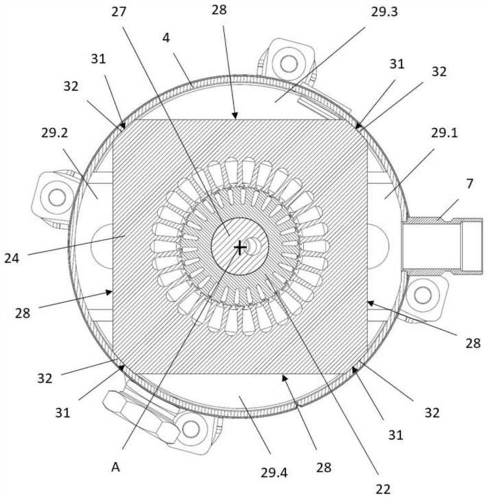 Scroll compressor having a press-fitted motor and a vertically central suction inlet