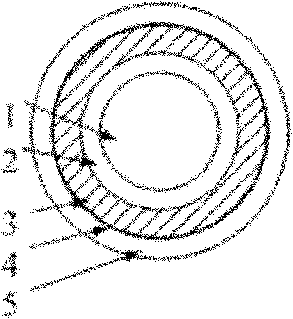 Low-temperature insulating structure of gas-cooled lead