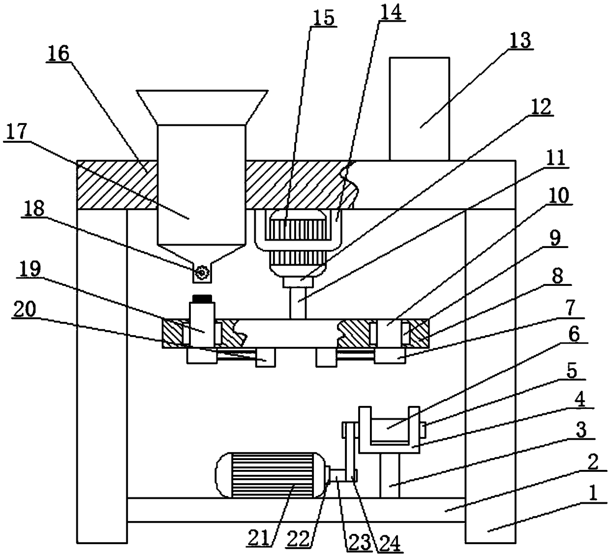 Chopped chili bottling device