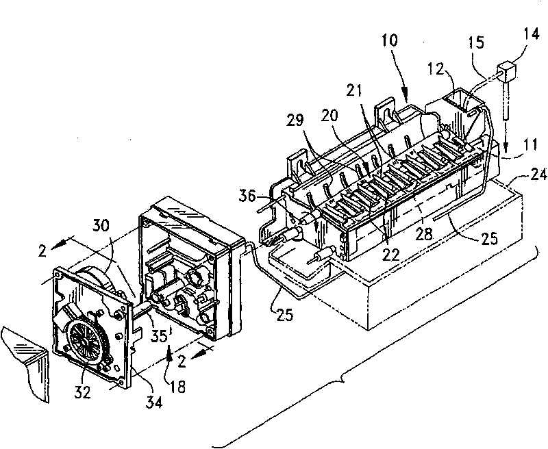 Ice machine used for refrigerator