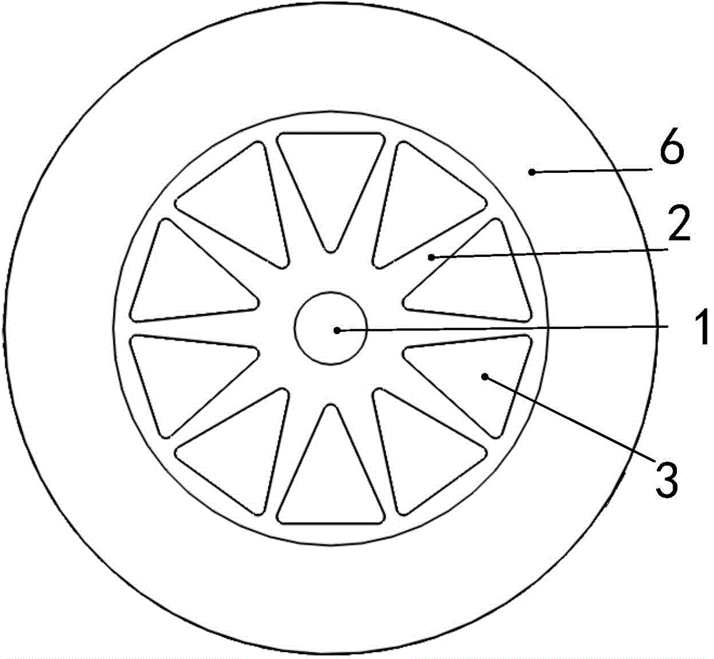 Axial direction sectional type motor rotor with arc-shaped air deflectors