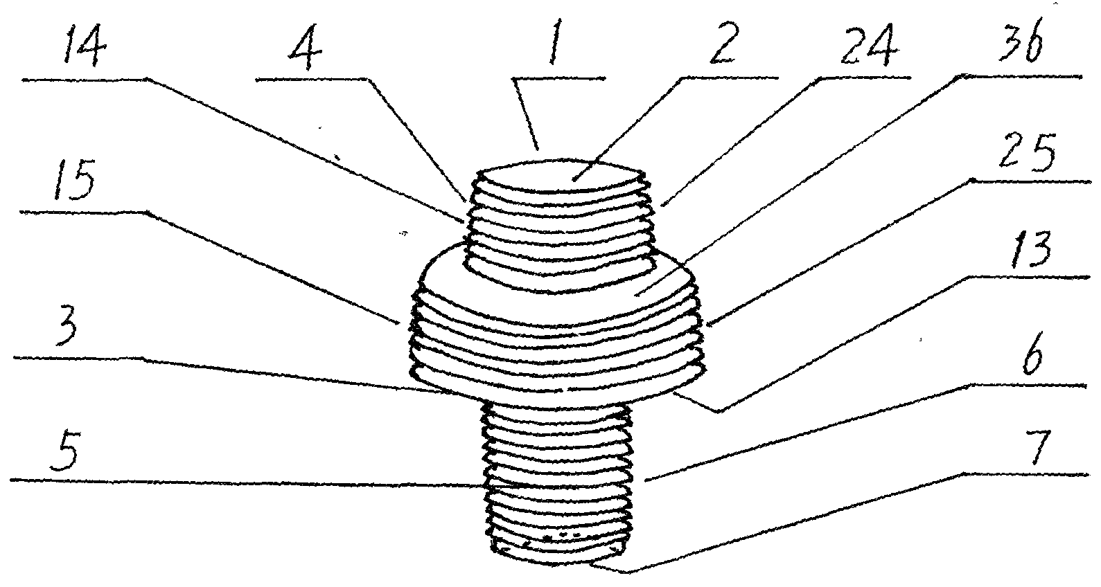 Three different thread driving and reversing anti-theft screw