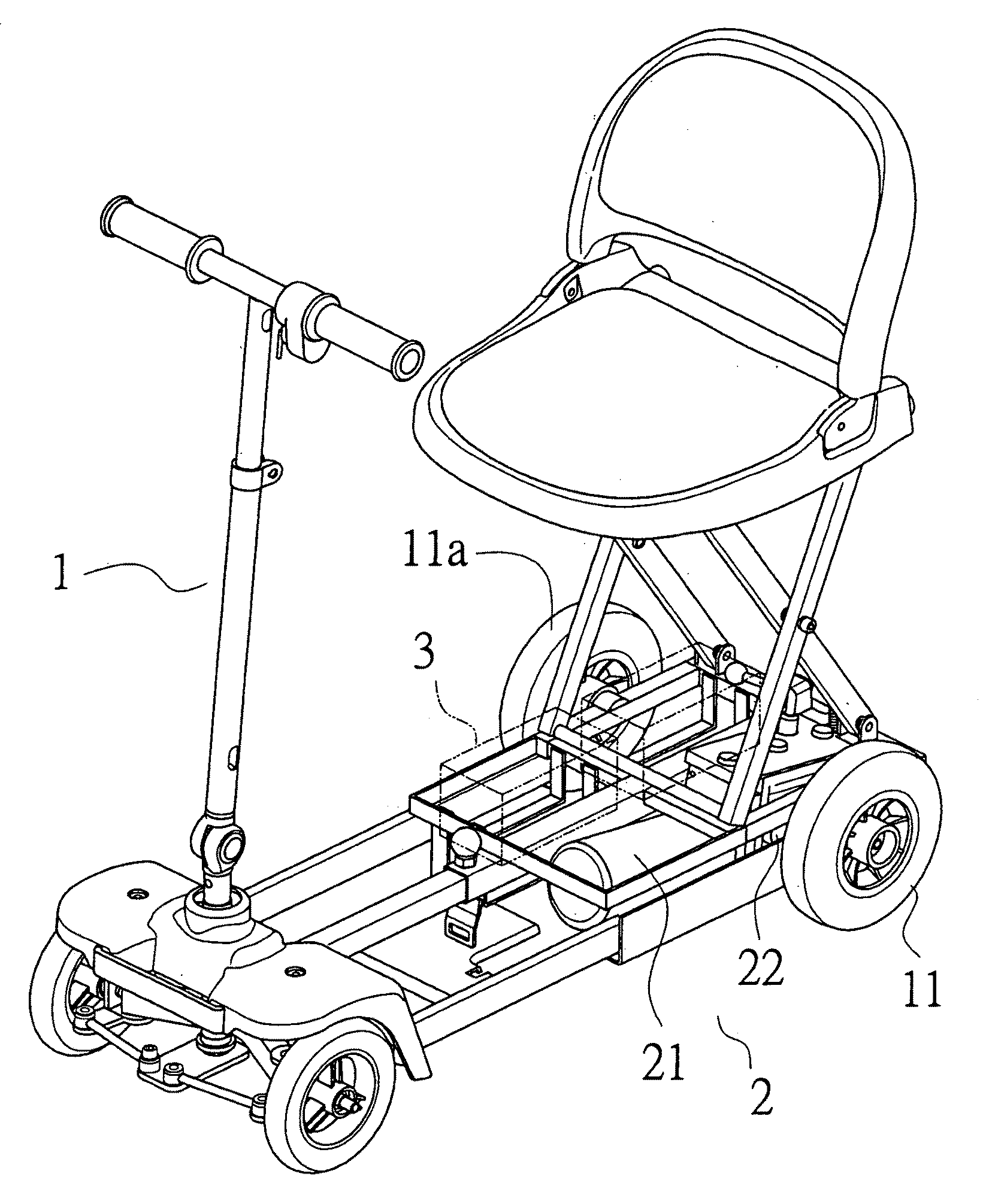 Power transmission structure of scooter