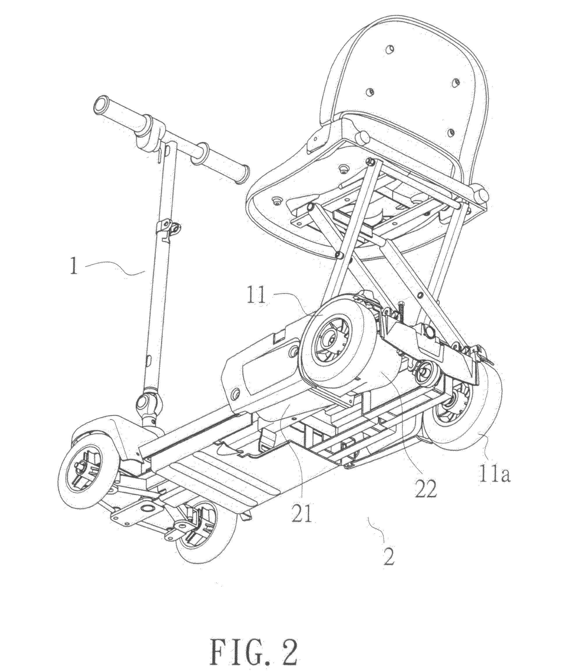 Power transmission structure of scooter