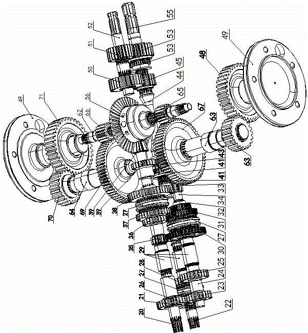 Tractor transmission mechanism