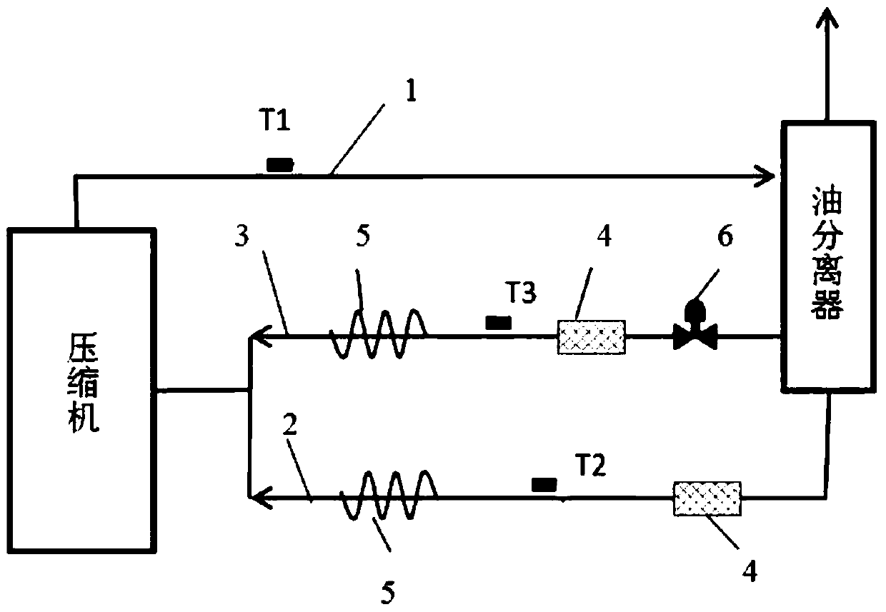 Oil return system of air-conditioning compressor and judging method of blockage of oil return pipeline