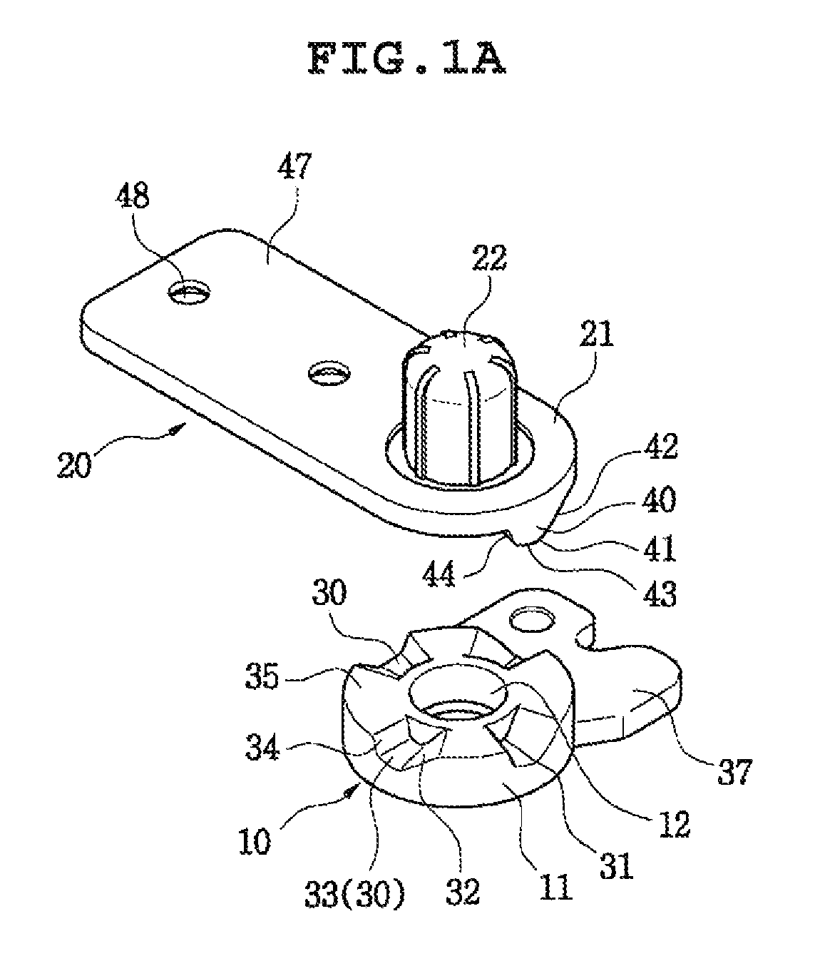 Door hinge for a refrigerator