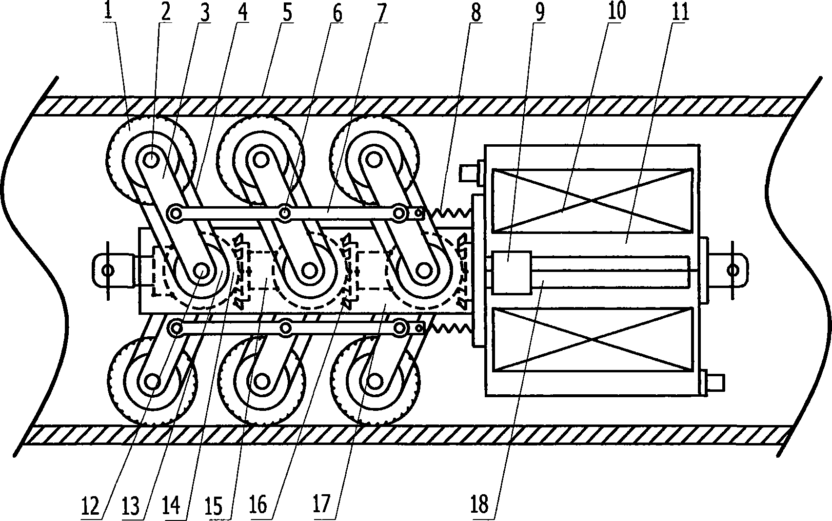 Electric generating apparatus for generating energy in pipeline