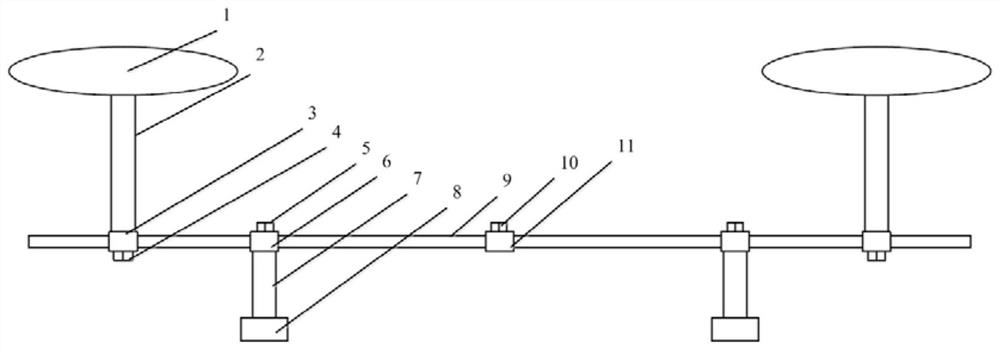 Agricultural machinery operation region measuring method and device based on triangulation