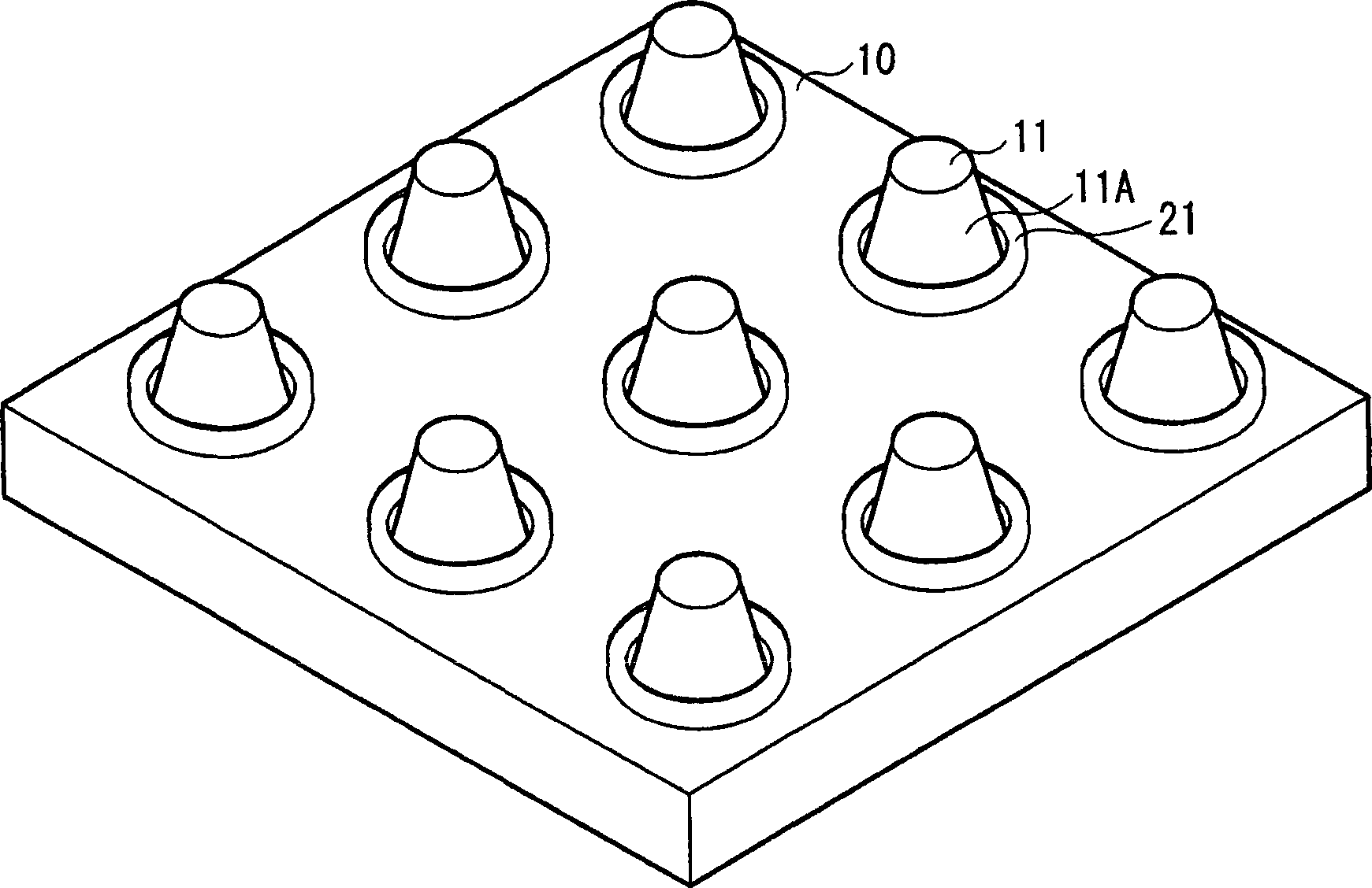 Fine structure body-producing method, fine structure body, display device, recording device-producing method, and recording device