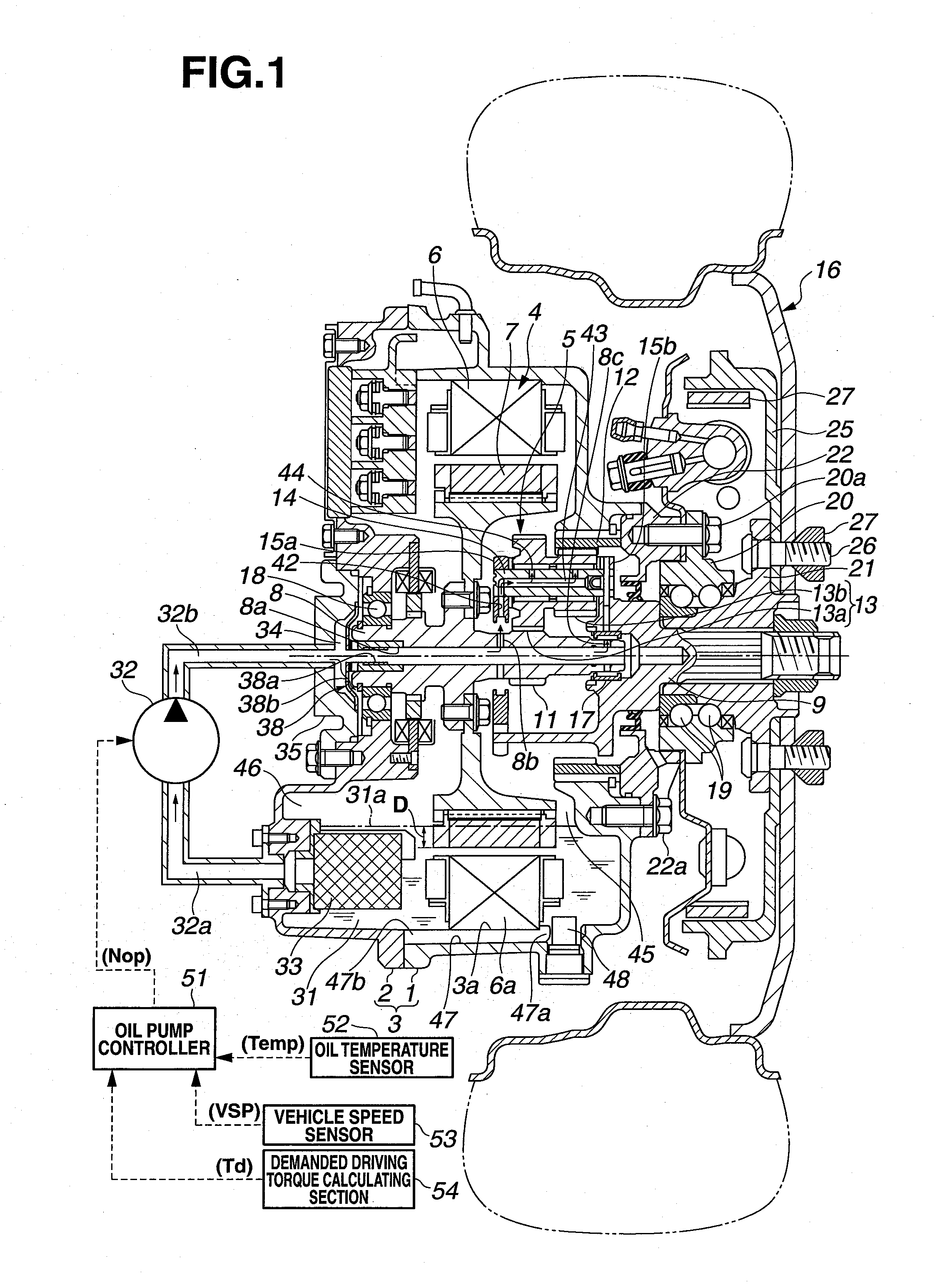 Lubrication control apparatus for vehicle in-wheel motor unit