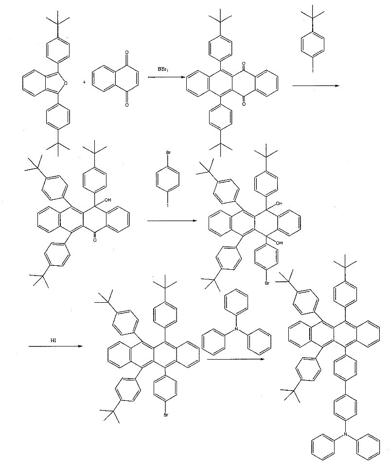 Rubrene derivatives and preparation method thereof