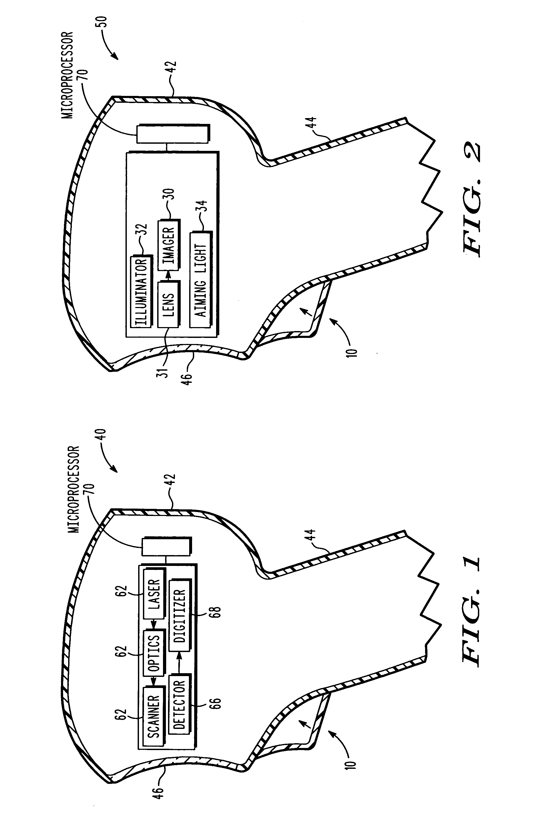 Electro-optical reader with extended working range