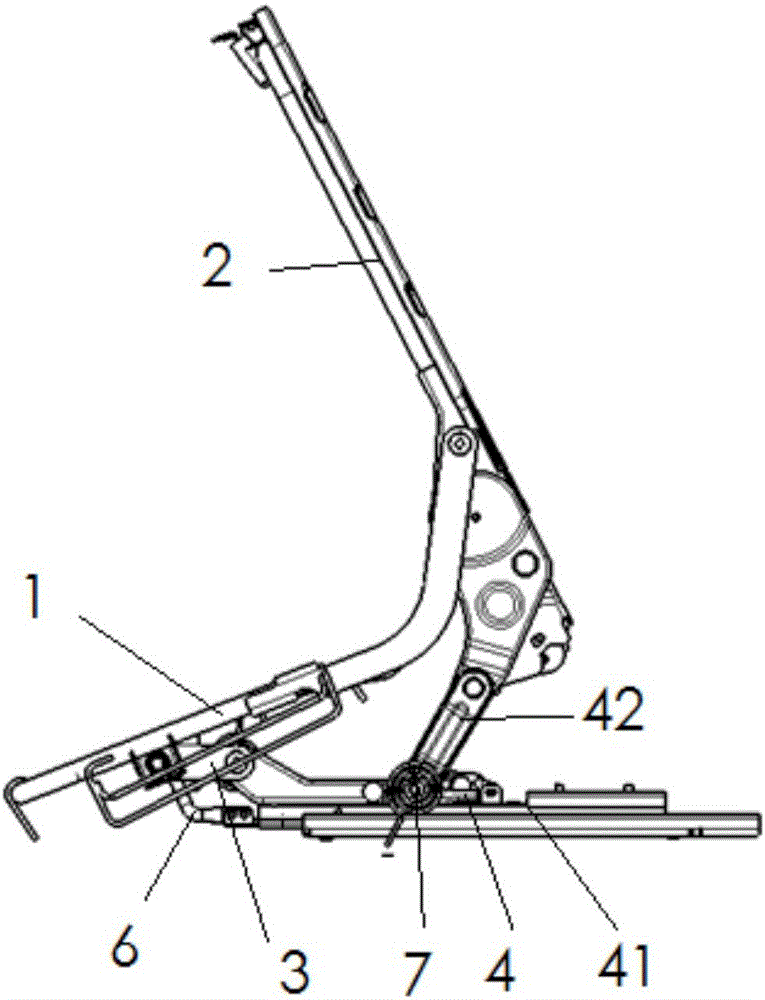 Automobile seat adjusting device capable of being tilted forward and folded