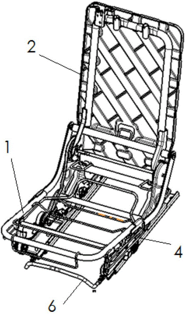 Automobile seat adjusting device capable of being tilted forward and folded