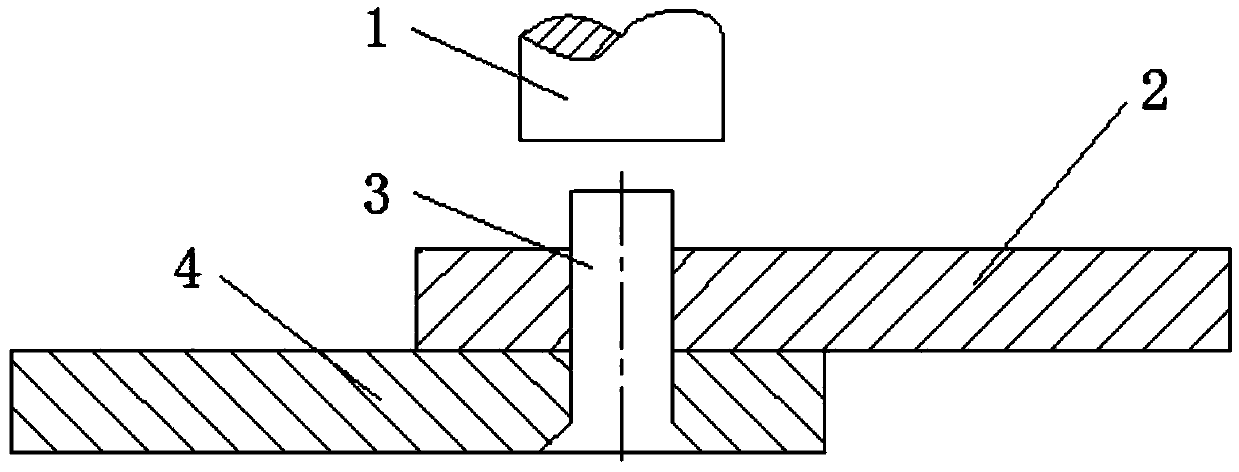 A method for composite connection of aluminum-steel dissimilar metals by riveting and welding