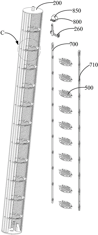 Air guiding device, cabinet-type air conditioner and air blowing method