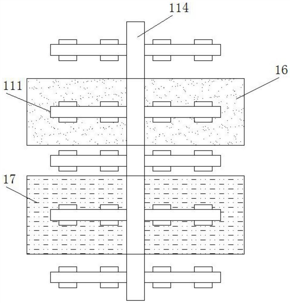 Integrated sewage purifying treatment equipment with backwashing function