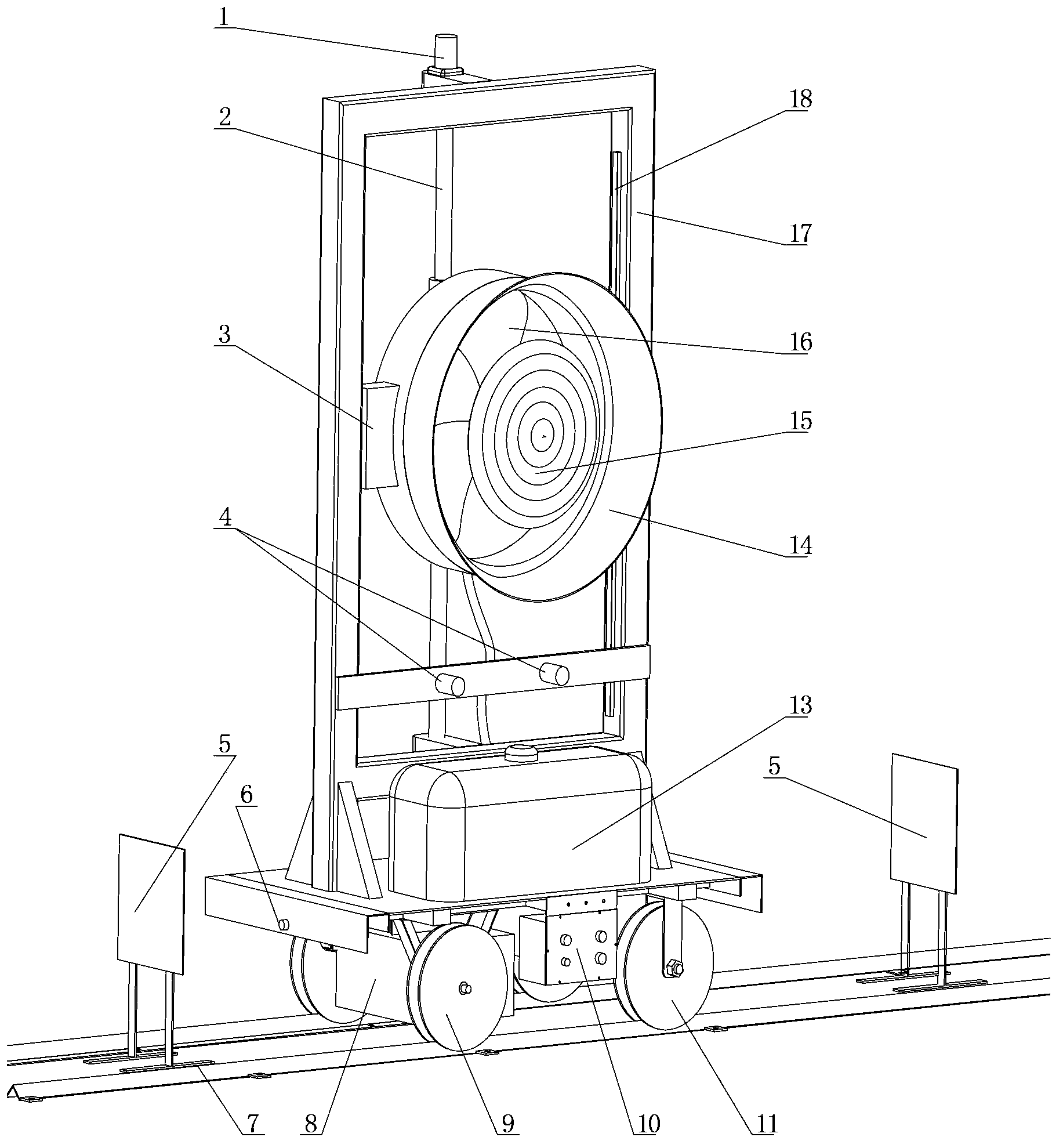 Automatic spraying robot for greenhouse