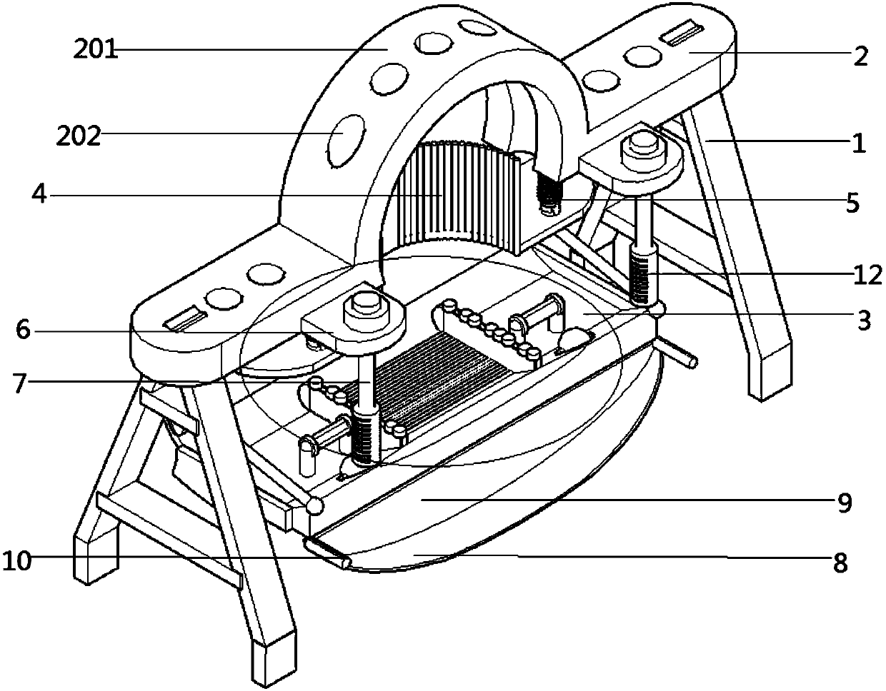 Multifunctional hanging chair for self-rehabilitation training of patients with autism