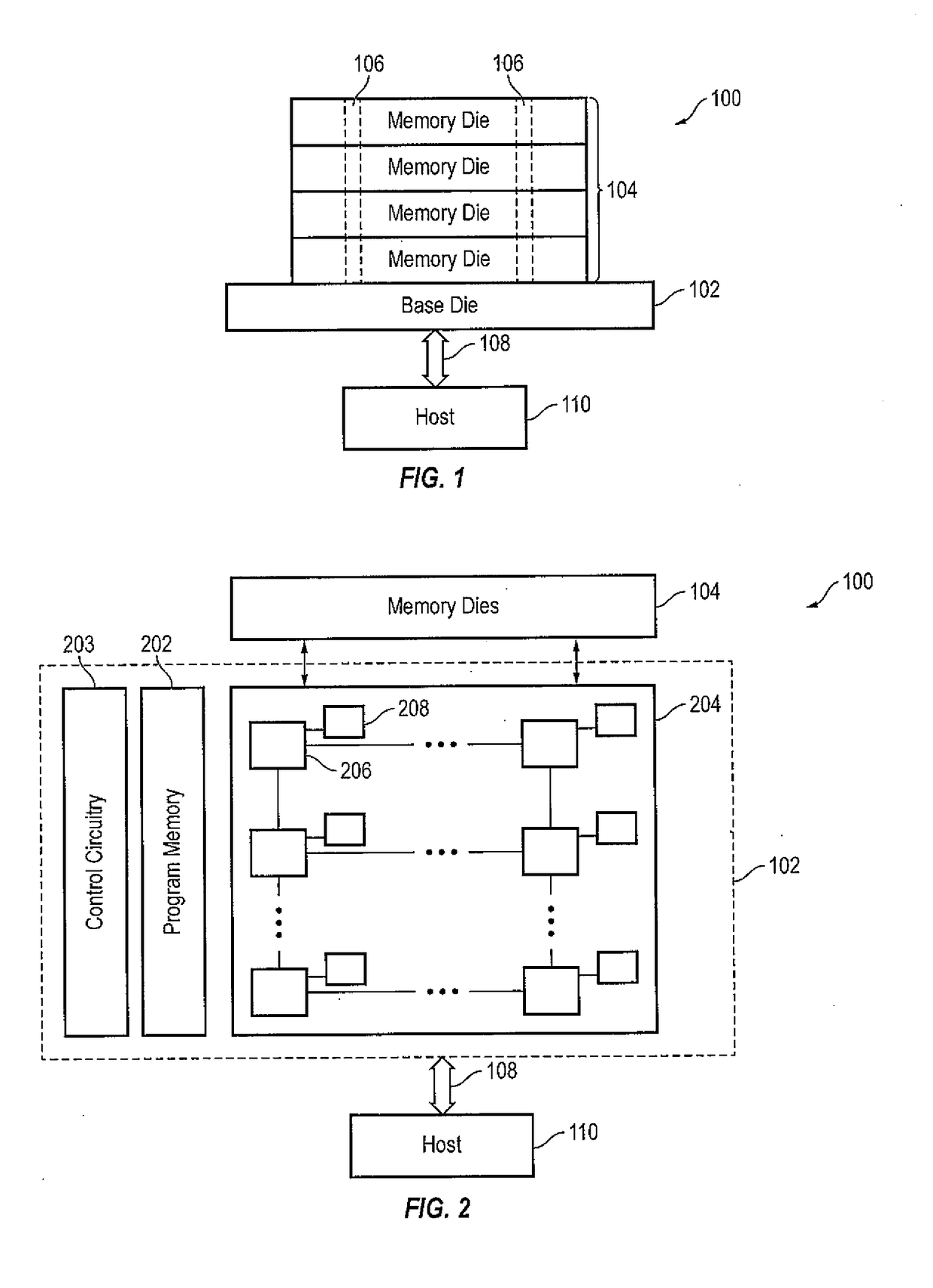 3-d stacked memory with reconfigurable compute logic