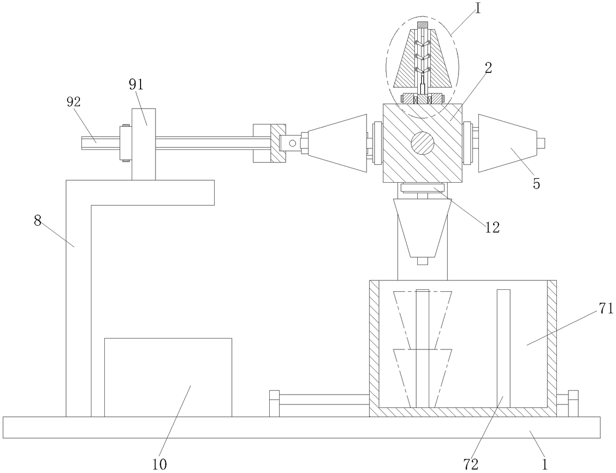 Automatic winding reel charging and discharging device