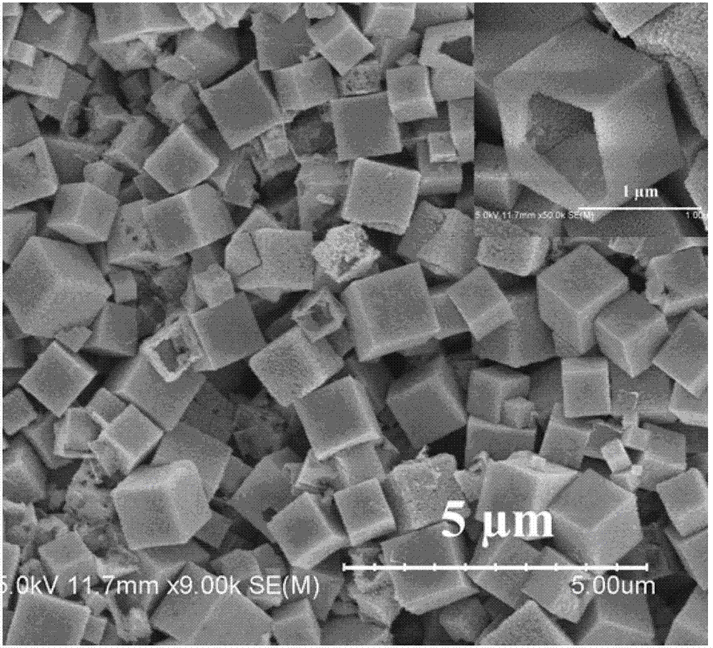 Preparation method of porous hollow micro-cube blocky tin dioxide