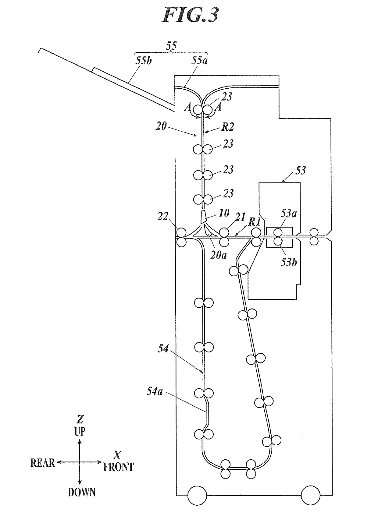 Paper reversing apparatus, image forming system and computer readable storage medium storing program