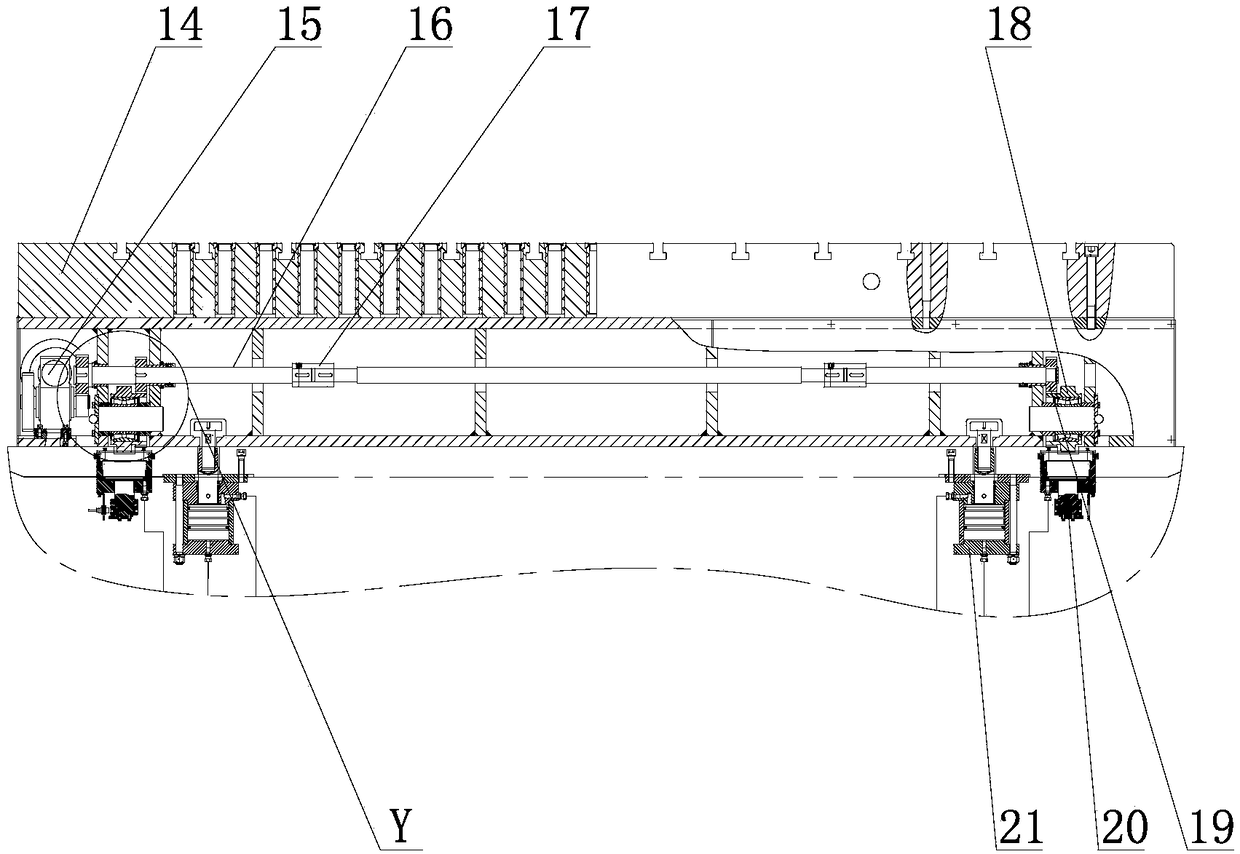 Hydraulic driving automatic exchange workbench of closed mechanical press