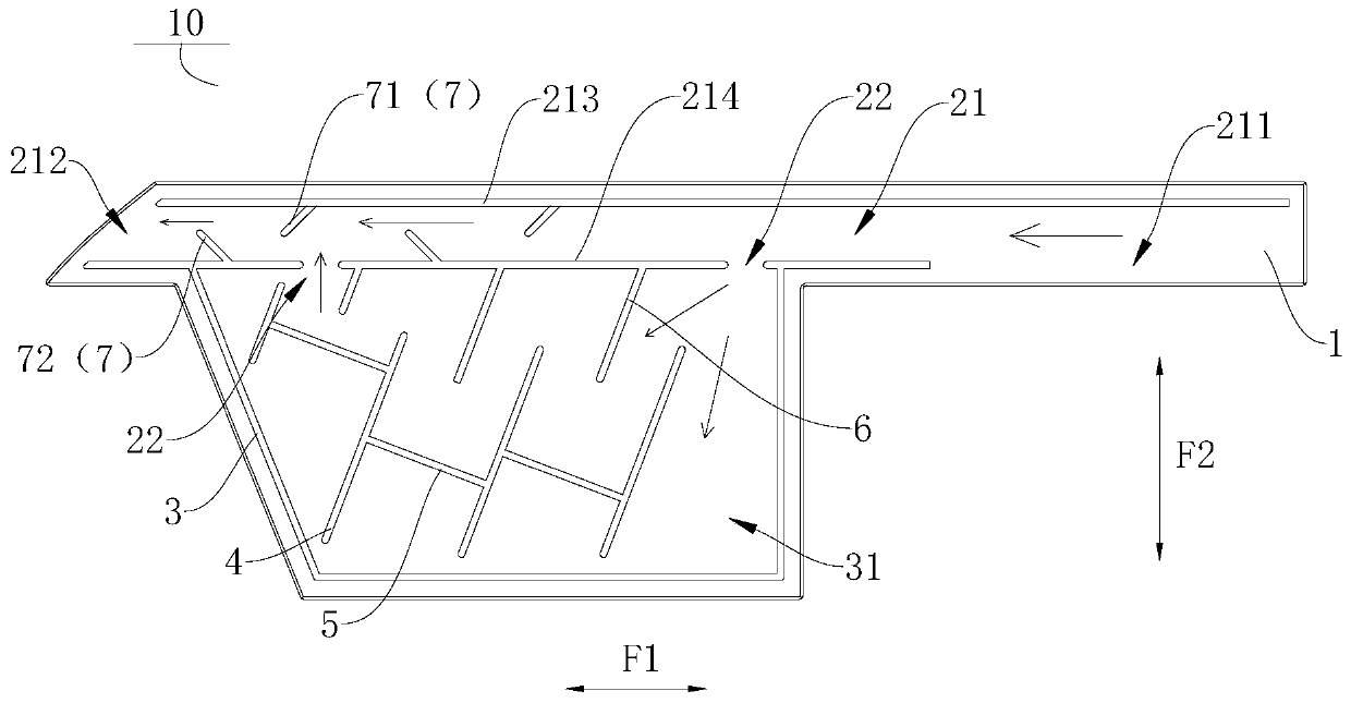 Liquid discharging partition plate for clothes dryer and clothes dryer