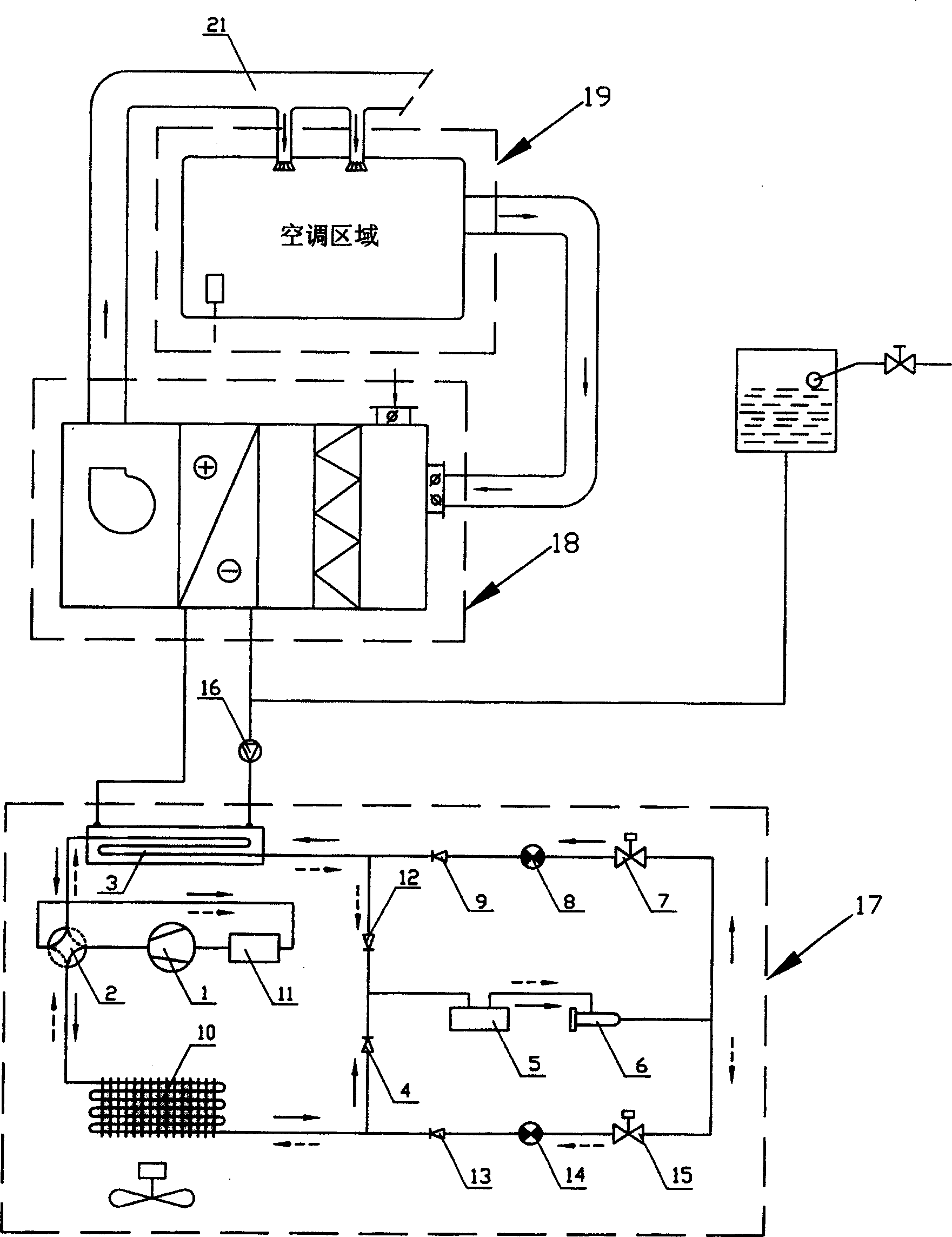 Compound air-cooled heat pump set