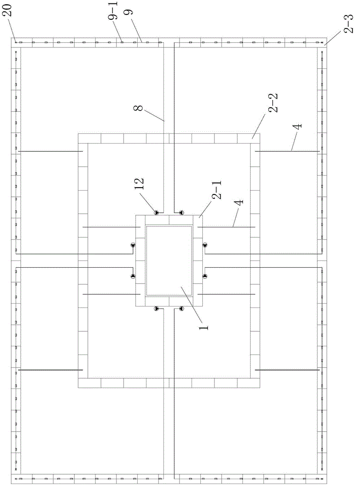 Air-washing type three-dimensional bio-chain membrane open treatment system and construction method for polluted water treatment