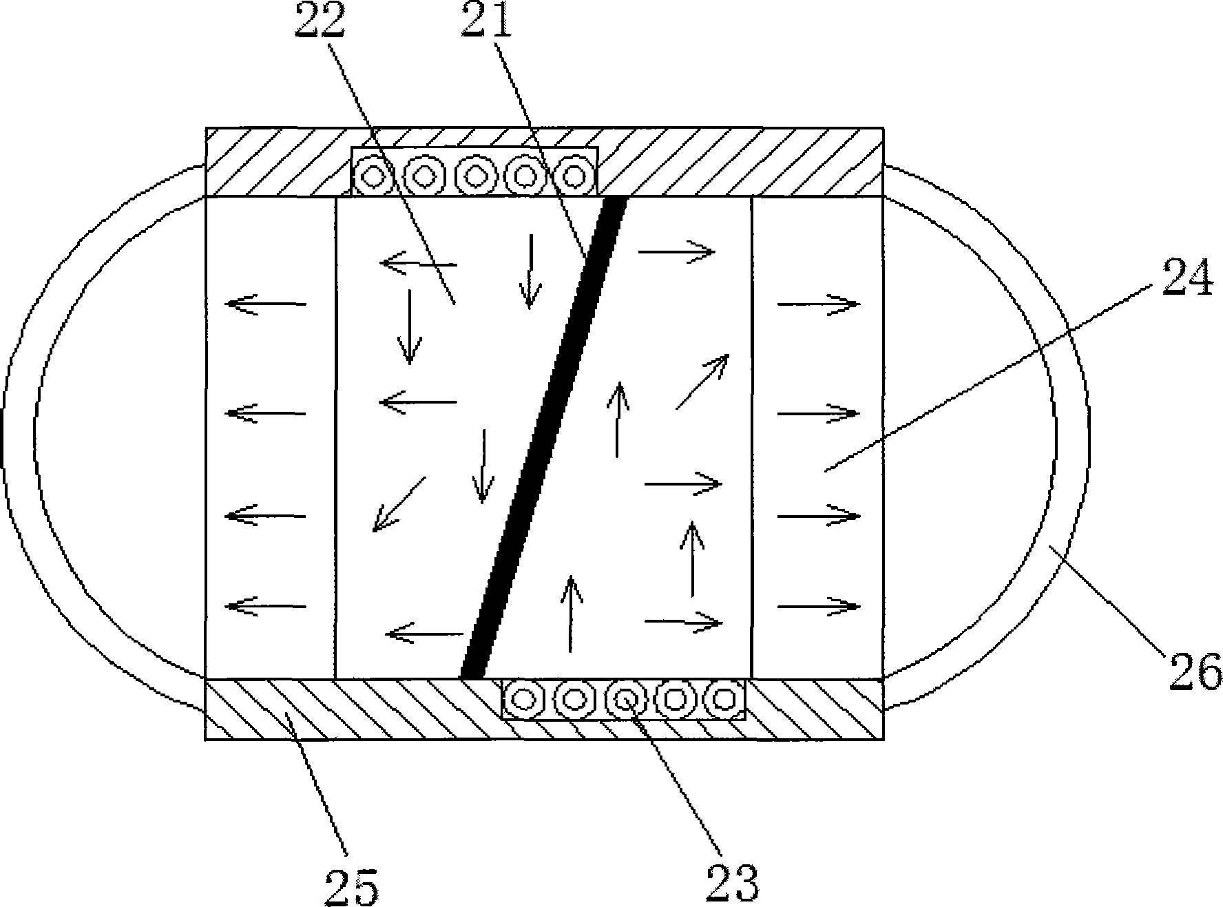 Lateral LED street lamp