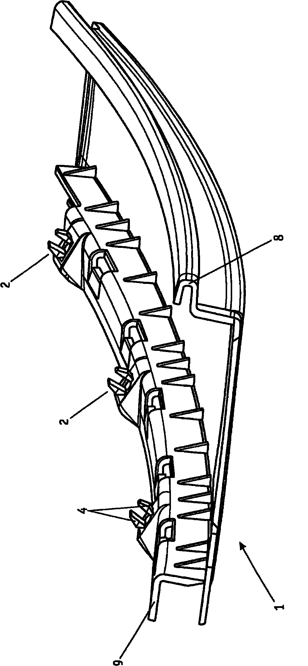 Pillar guard board with integrated fixing aids