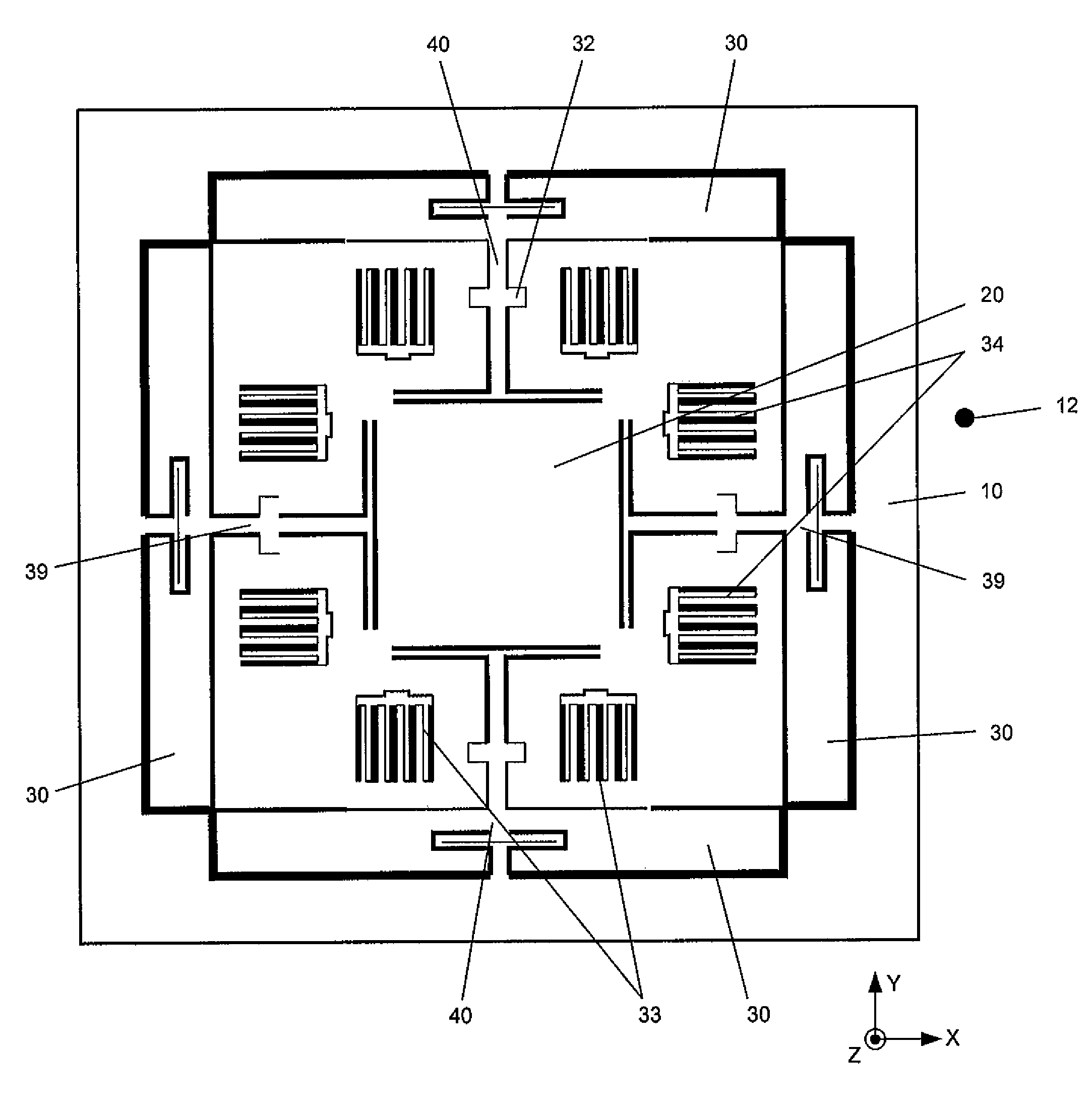 Multiple axis accelerometer