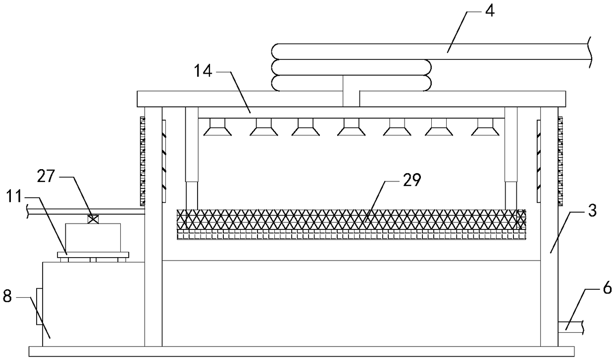 Device for processing, cleaning and fishiness removing of South American white prawns