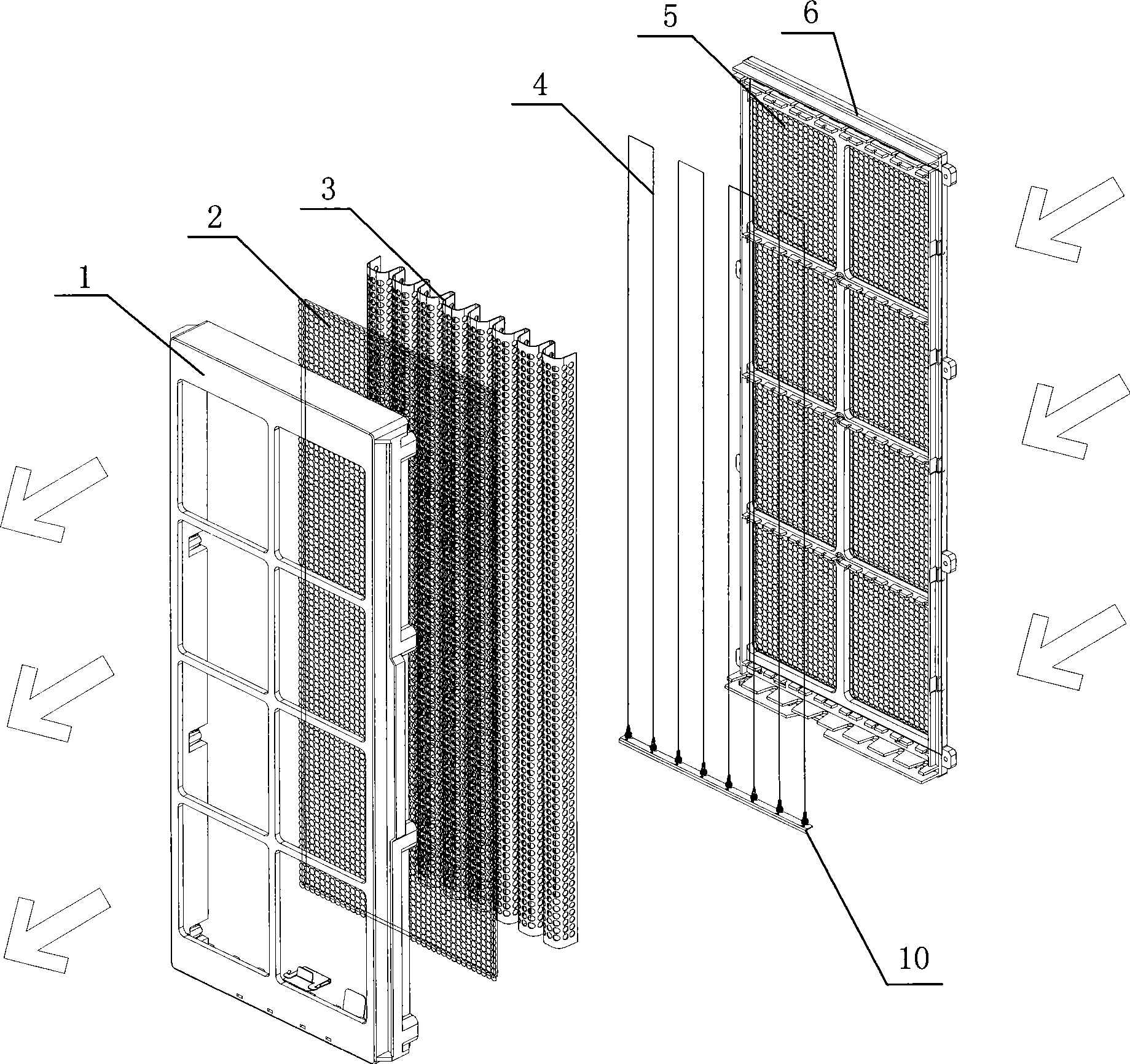 Electrostatic dust collector for air purification