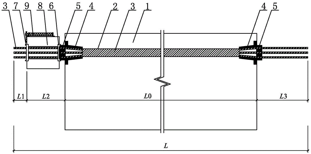 Method for detecting friction loss and anchoring loss of post-tensioned pre-stressing concrete structure