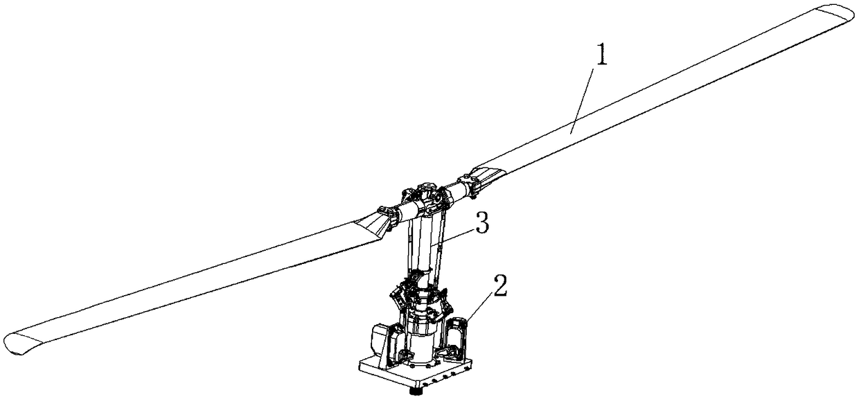 Helicopter main paddle assembly and helicopter