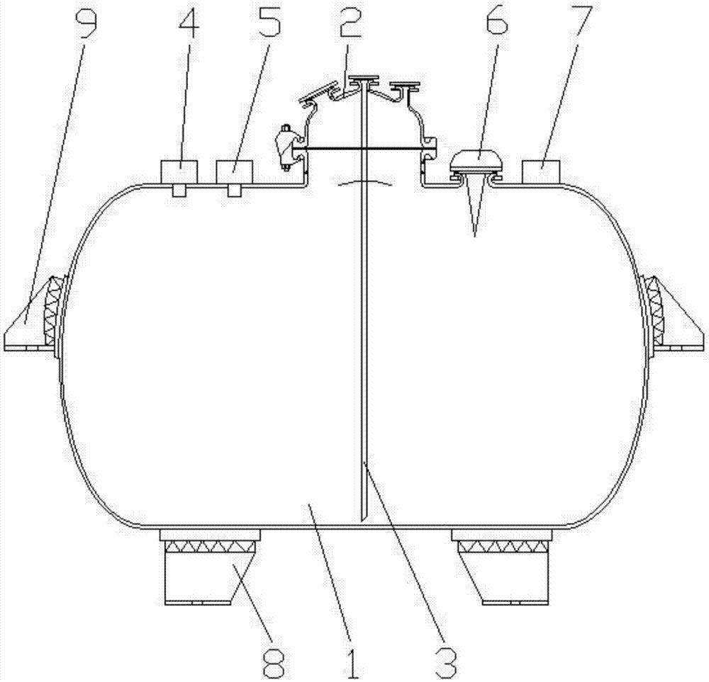 Horizontal transportation storage tank